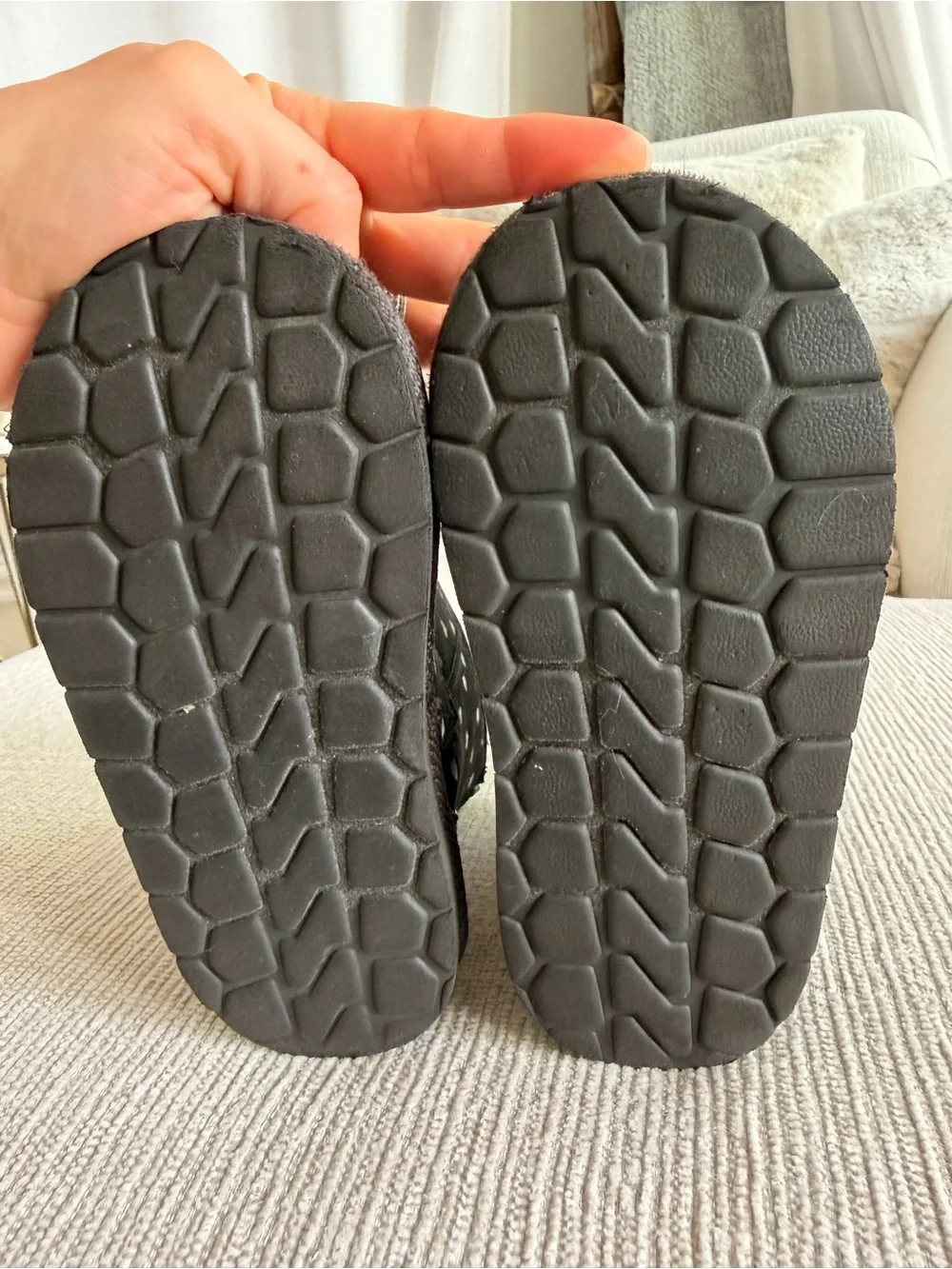 GAP Black Kids Heart-Print Cozy fur lined  Boots 10T